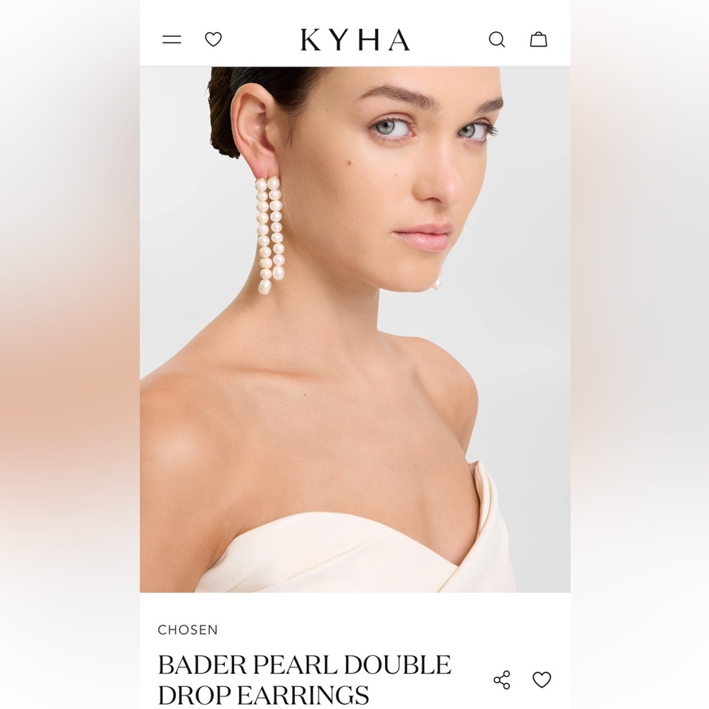Kyha Bader Pearl Double Drop Earrings